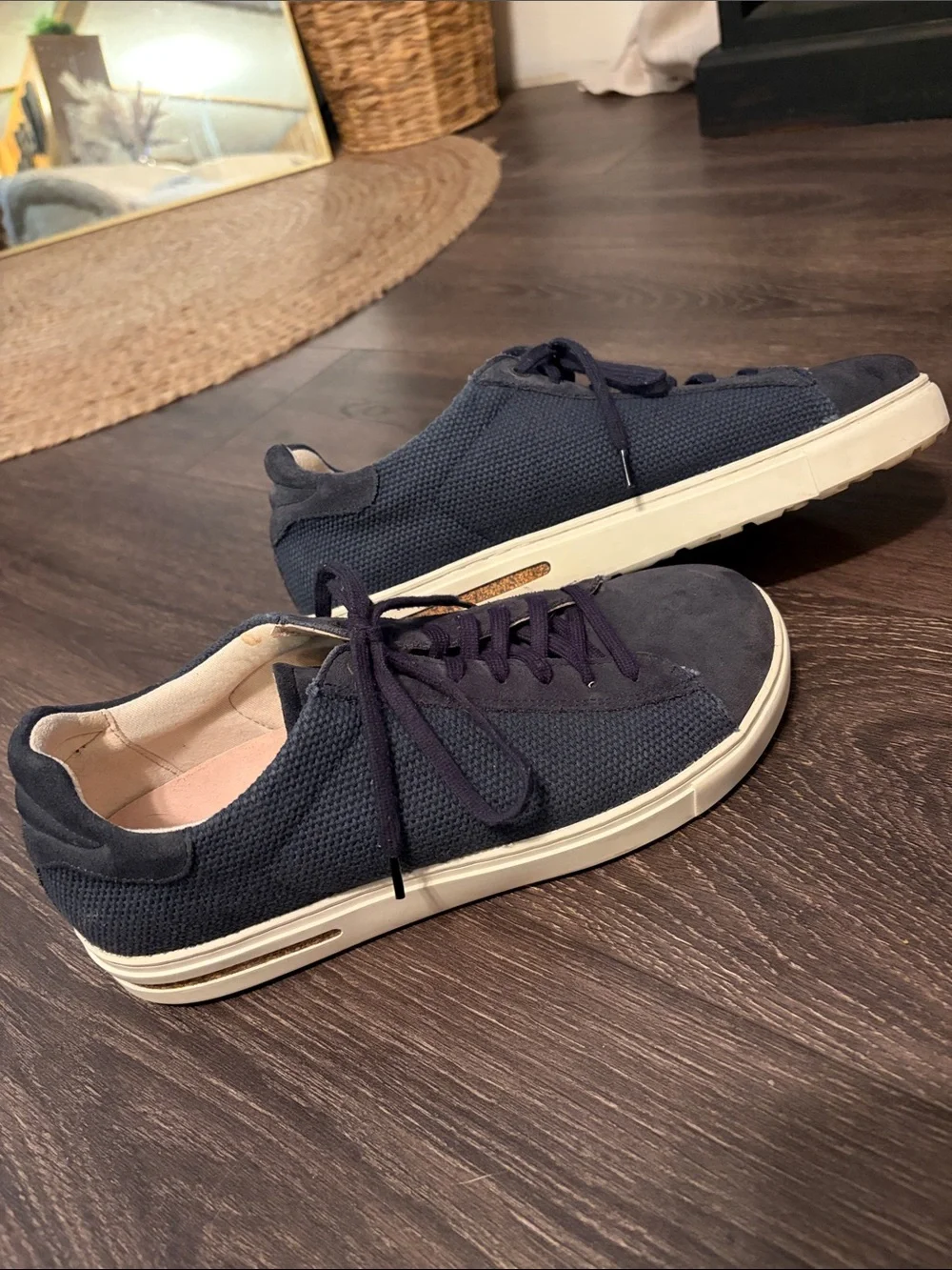 Birkenstock Men's Navy Low-Top Lace-Up Sneakers W10 M8